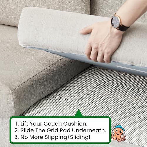 Miniatura 5 de ECOHomes Almohadilla de agarre para sofá, cojín antideslizante para sofá que evita que los cojines de sofá se deslicen, agarre antideslizante para