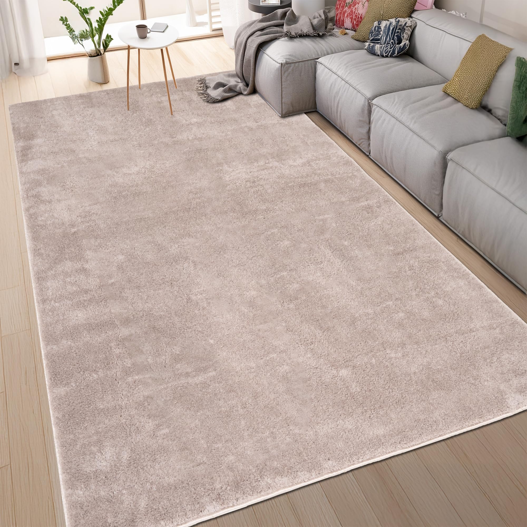 homeart Area Rugs, Soft, Short Pile Monochrome Carpets, Anti-Slip Backing, Machine Washable