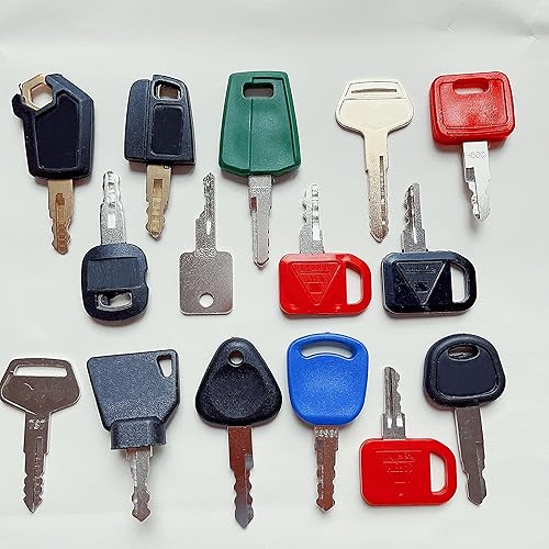 Miniatura 4 de Juego de llaves de encendido de construcción de 15 llavesequipo pesado compatible con Volvo CAT Komatsu Deere JCB