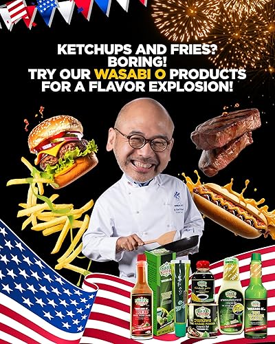 Miniatura 7 de Wasabi-O Mayonesa picante  Mayonesa Wasabi Premium, hecha con wasabi real, botella asiática, 6 onzas