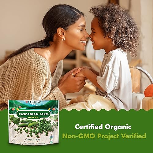 Miniatura 4 de Cascadian Farm Guisantes de dulces orgánicos bolsa de 10 onzas congelado verduras congeladas de cultivo orgánico sin OMG