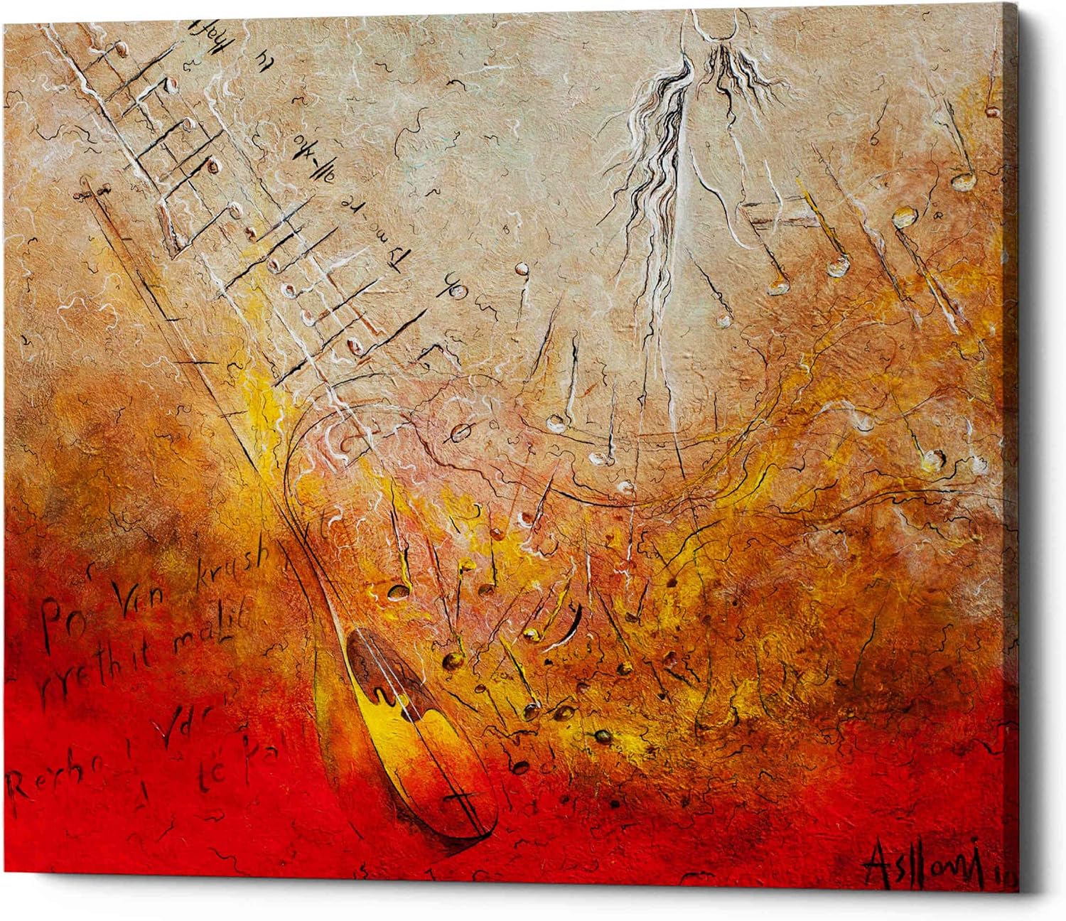 Epic Graffiti 'Song of Rexha' by Samedin Asllani, Canvas Wall Art, 16"x18"