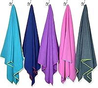 FlowSwimGear Microfiber Quick Dry Swim Towel for Competitive Swimmers - Absorbent, Lightweight Large 60x30 Inch Blue