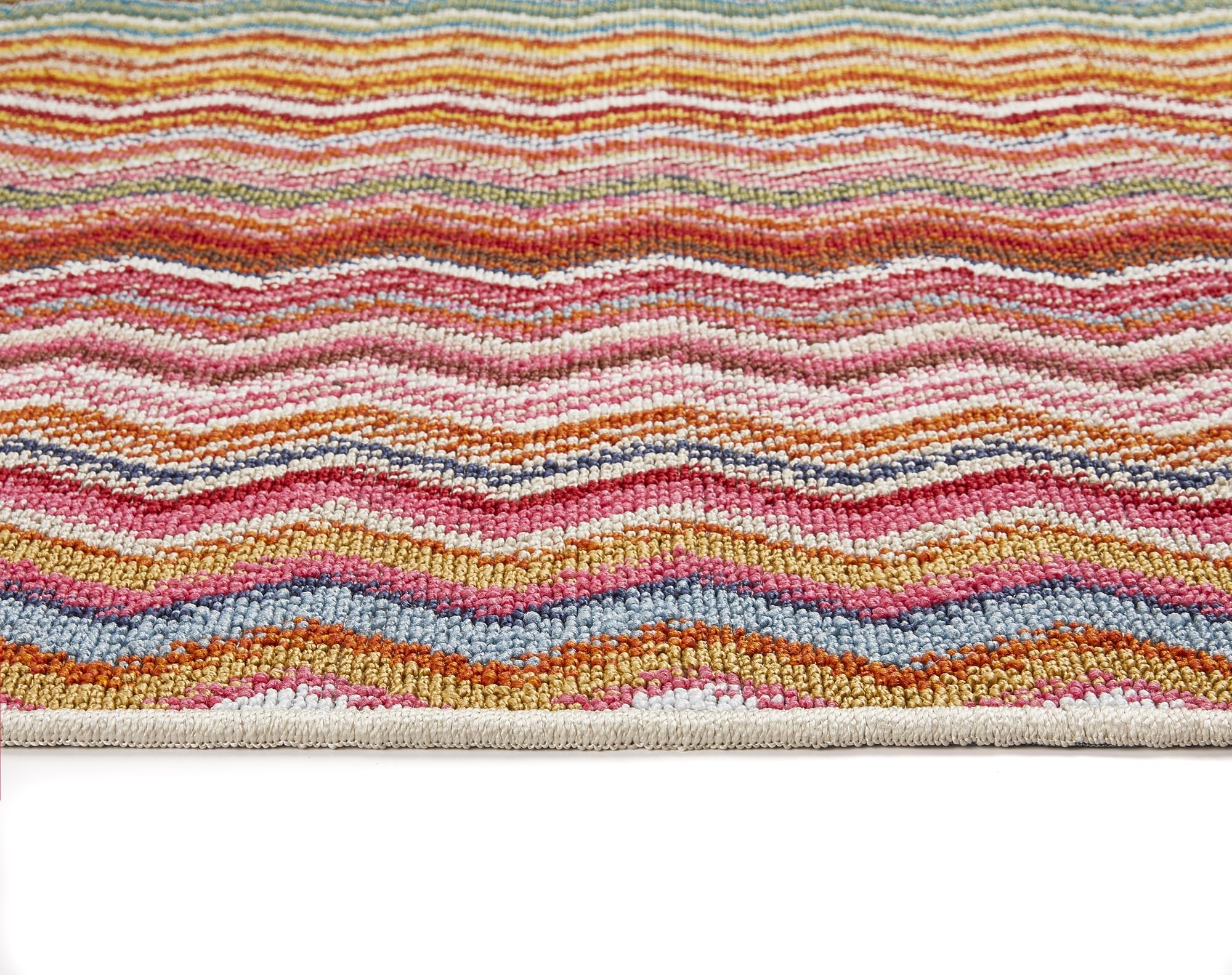 Lord Of Rugs Washable Runner Rug For Entryway, Home Entrance, Kitchen, Hallway Doorway Vibrant Multi Colourful Non-Slip Durable Stain Resistant Hall Rug Striped Multi Bright, 67 X 200 Cm - View #3