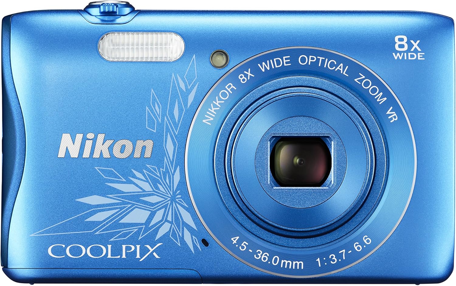 Nikon COOLPIX S3700 Compact Digital Camera (20.1 MP, 8x Optical Zoom) 2.7Inch LCD Blue