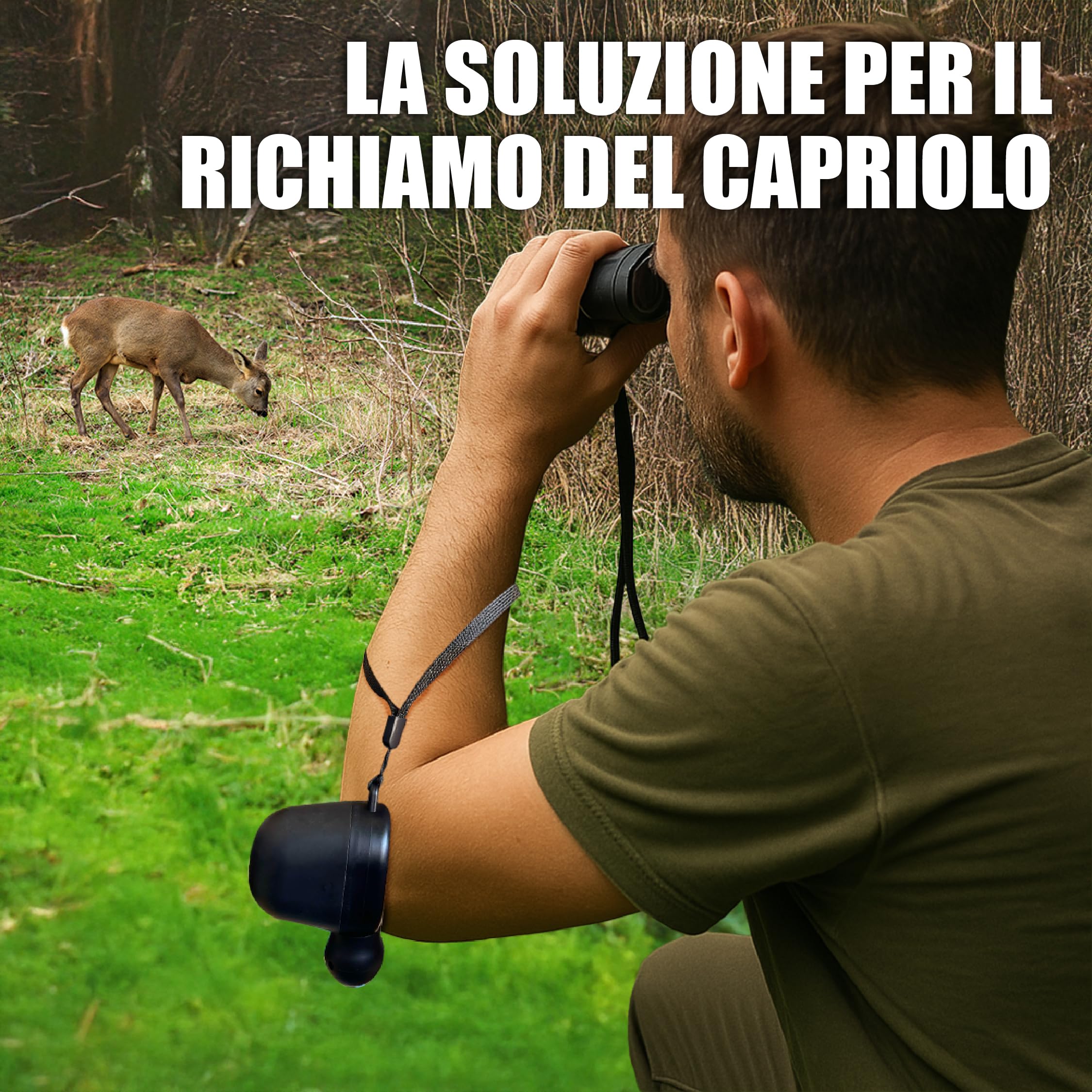 RICHIAMO CAPRIOLO e ATTRATTIVO PER CAPRIOLO – Buttolo Capriolo Originale per l'osservazione del capriolo | Strumento efficace caprioli, con corda e manuale multilingue, richiamo per capriolo maschio.