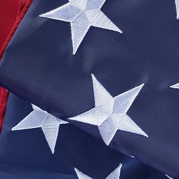 TOPFLAGS American Flag US Flags 2.5x4 Outdoor High Wind Heavy Duty Outside Embroidered Stars All Weather Durable Nylon Sewn Stripes with Brass Grommets