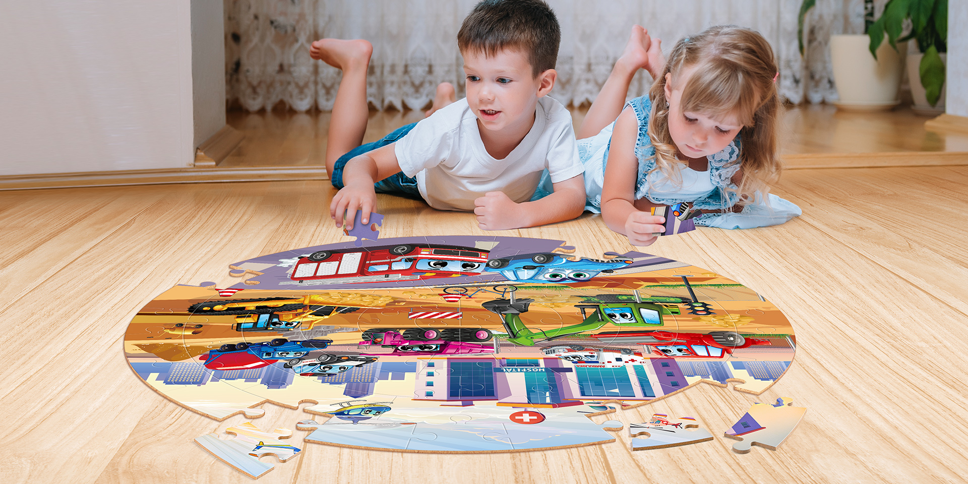 Amazon.com: SYNARRY Vehicle Floor Puzzle for Kids Ages 3-5, Large