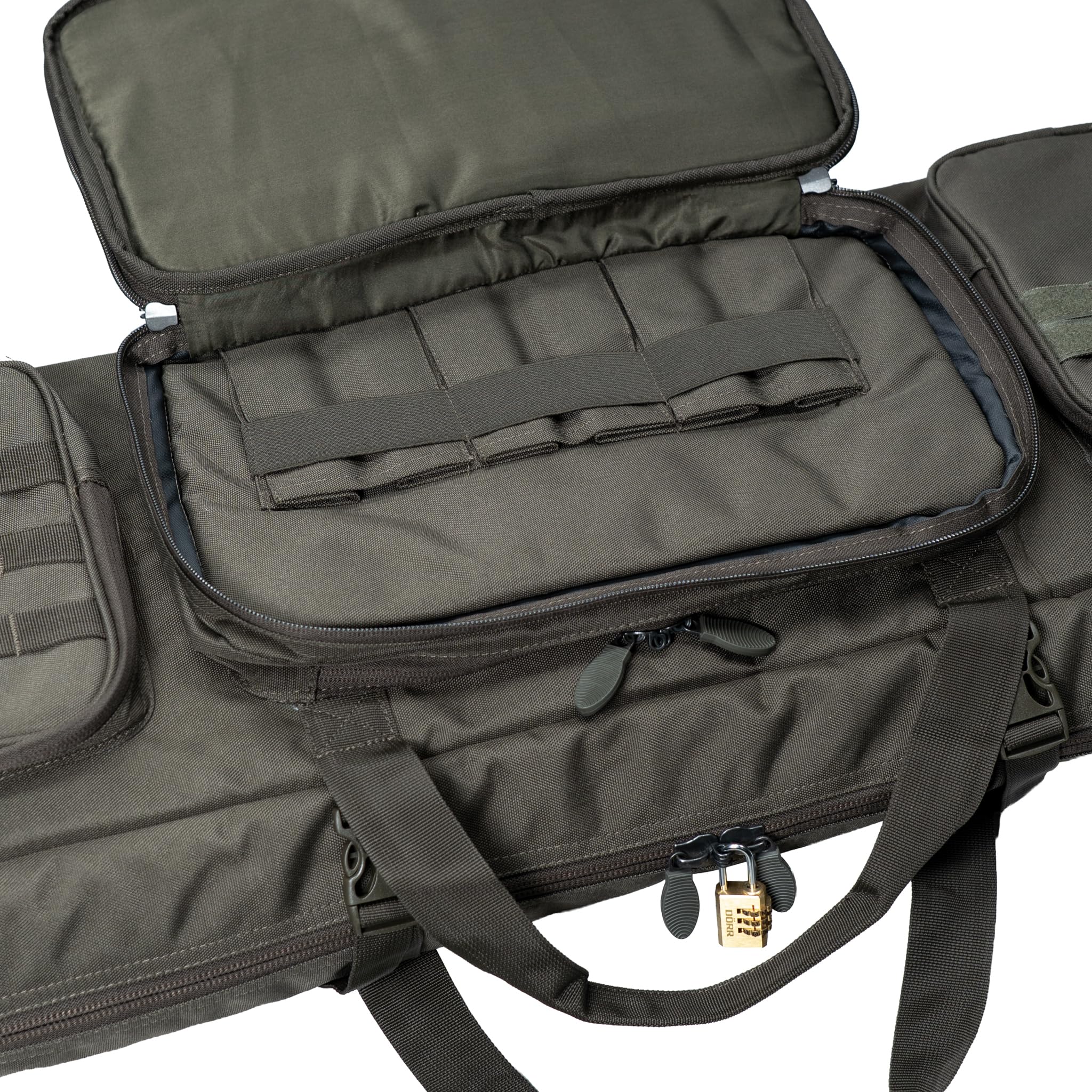 DÖRR Gewehrtasche ProTac für eine (108x27x6 cm) oder Zwei Langwaffen mit Schalldämpfer (129x30x12 cm Doppel-Gewehrtasche) Abschließbar Waffentasche Airsofttasche Waffenfutteral Waffenkoffer Taktisch