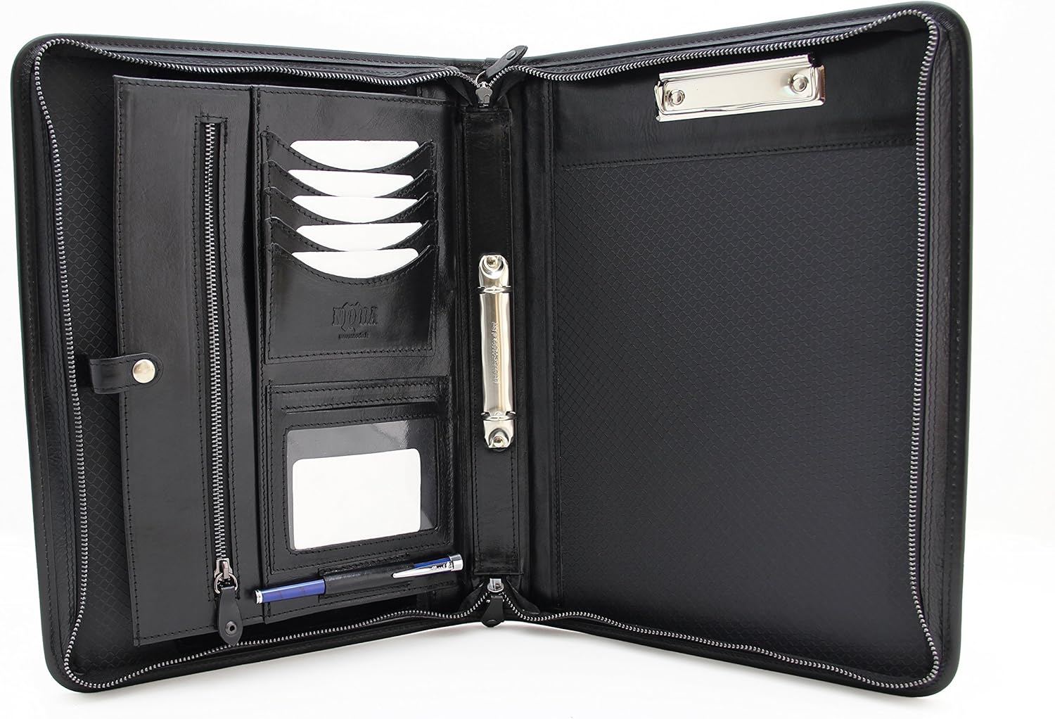Executive Leather Padfolio 2 Ring Binder Professional Business ...