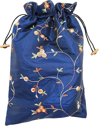 Miniatura 6 de 4 bolsas de viaje jacquard bordadas con diseño de flores de seda, bolsas de ropa interior, bolsas de lavandería, bolsas de zapatos para