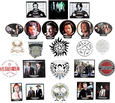 Conquest Journals Supernatural Decal Bundle ، 120 ملصقًا فريدًا خارقًا للطبيعة ، يتضمن 10 ملصقات ثلاثية الأبعاد ، 5 ملصقات واضحة ، ملصقات مقاومة للماء والأشعة فوق البنفسجية ومقاومة للخدش ، مرخصة رسميًا