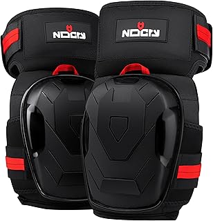NoCry Professional Gel Knee Pads for Work — Heavy Duty Anti-Slip Cap, Extra Thick Dual-Layer Foam and Gel Cushion, Reinforced Adjustable Non-Slip Straps, Built-in Hangand Pull Loops, Fits Men and Women