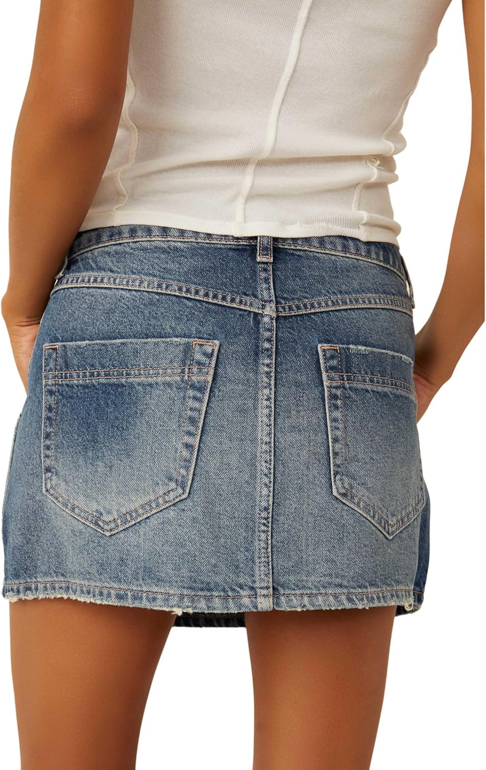 Free People Womens Wynne Denim Skirt - Image 2