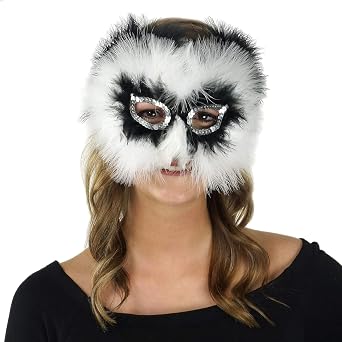 Zucker Feather TM - Feather Panda Mask - Black/White