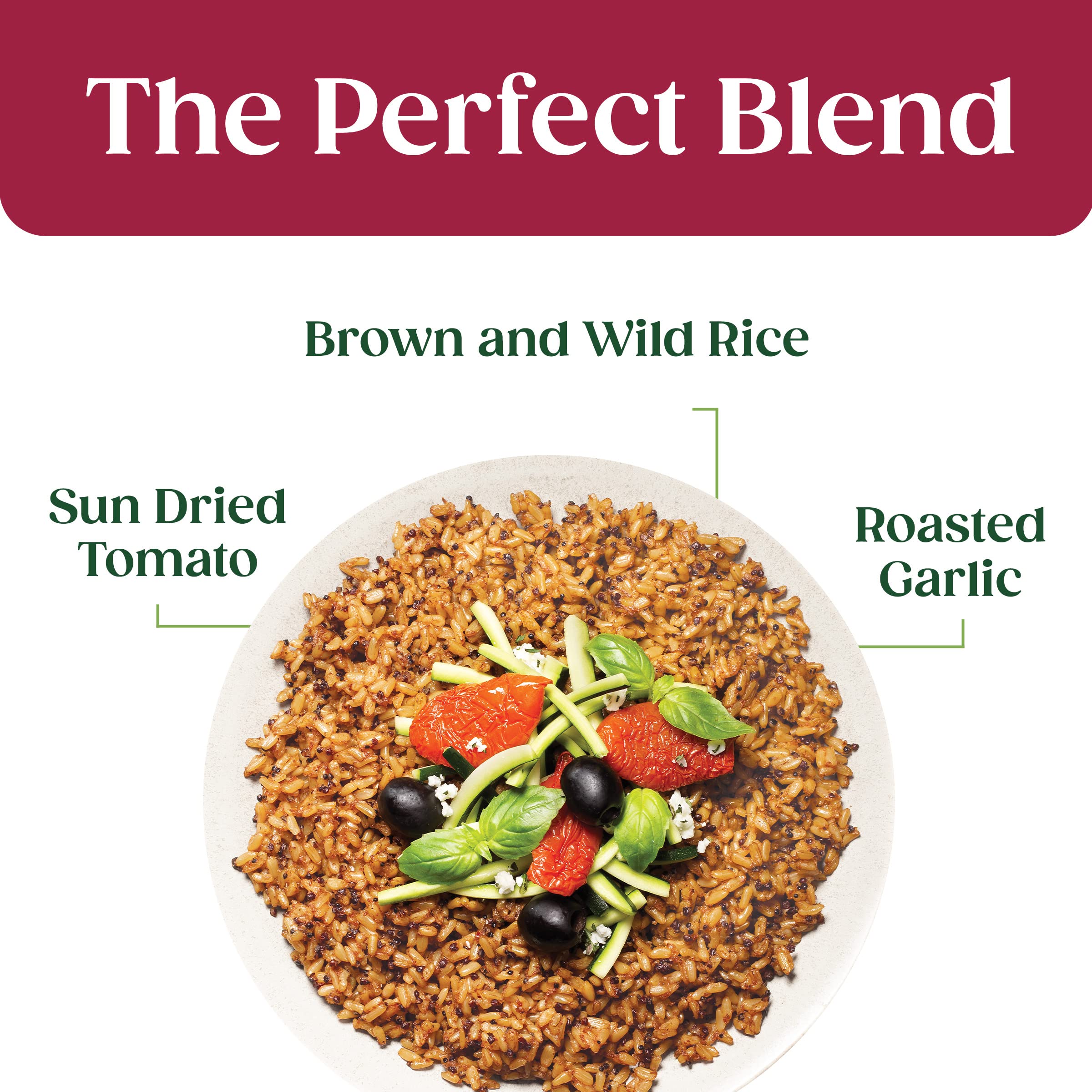 SEEDS OF CHANGE Certified Organic Brown and Wild Rice with Tomato & Roasted Garlic, Organic Food, 8.5 oz Pouch (Pack of 12)