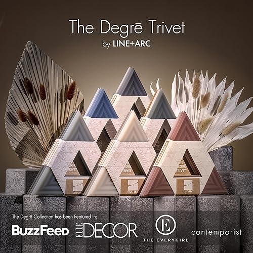 Miniatura 2 de El salvamanteles Degr (Medida de purma, juego de 3) de LINE+ARC. Agarradera de 0.394in de grosor y resistente al calor hasta 500 F. 100% silicona de