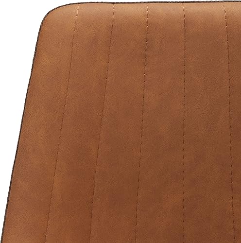 Miniatura 7 de Safavieh Home Collection Rhyatte - Taburete de bar de piel sintética marrón coñac, negro, 30 pulgadas