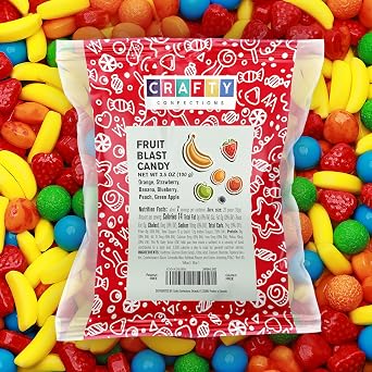 Fruit Runts Candy 3.5 OZ 100g - Assorted Fruits Hard Candy for Party Favors Goody Bags Cake Decorations Pinata Candies Mix - Snack Size Bag