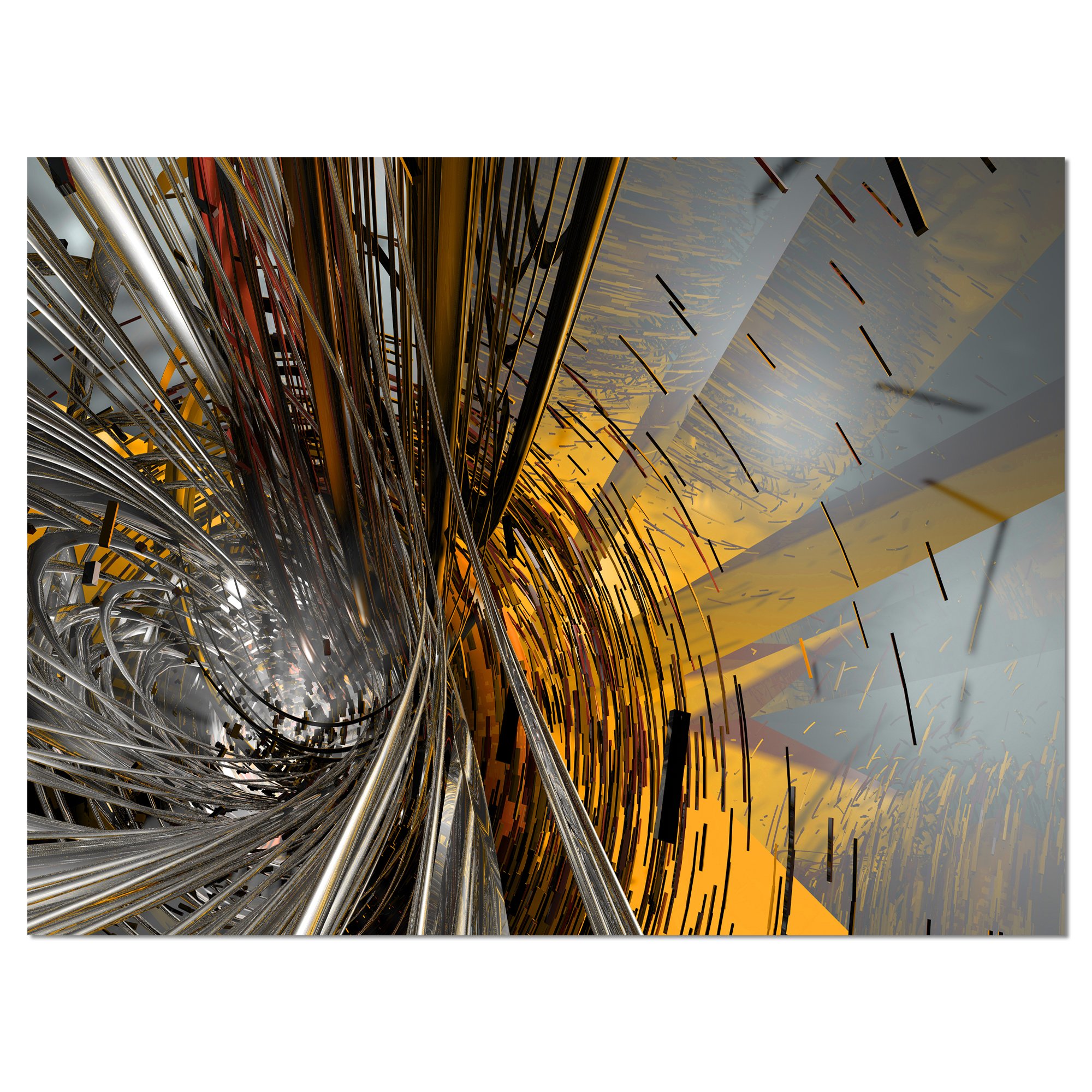 Amazon.com: Designart PT9006-20-12 Fractal Yellow Connected