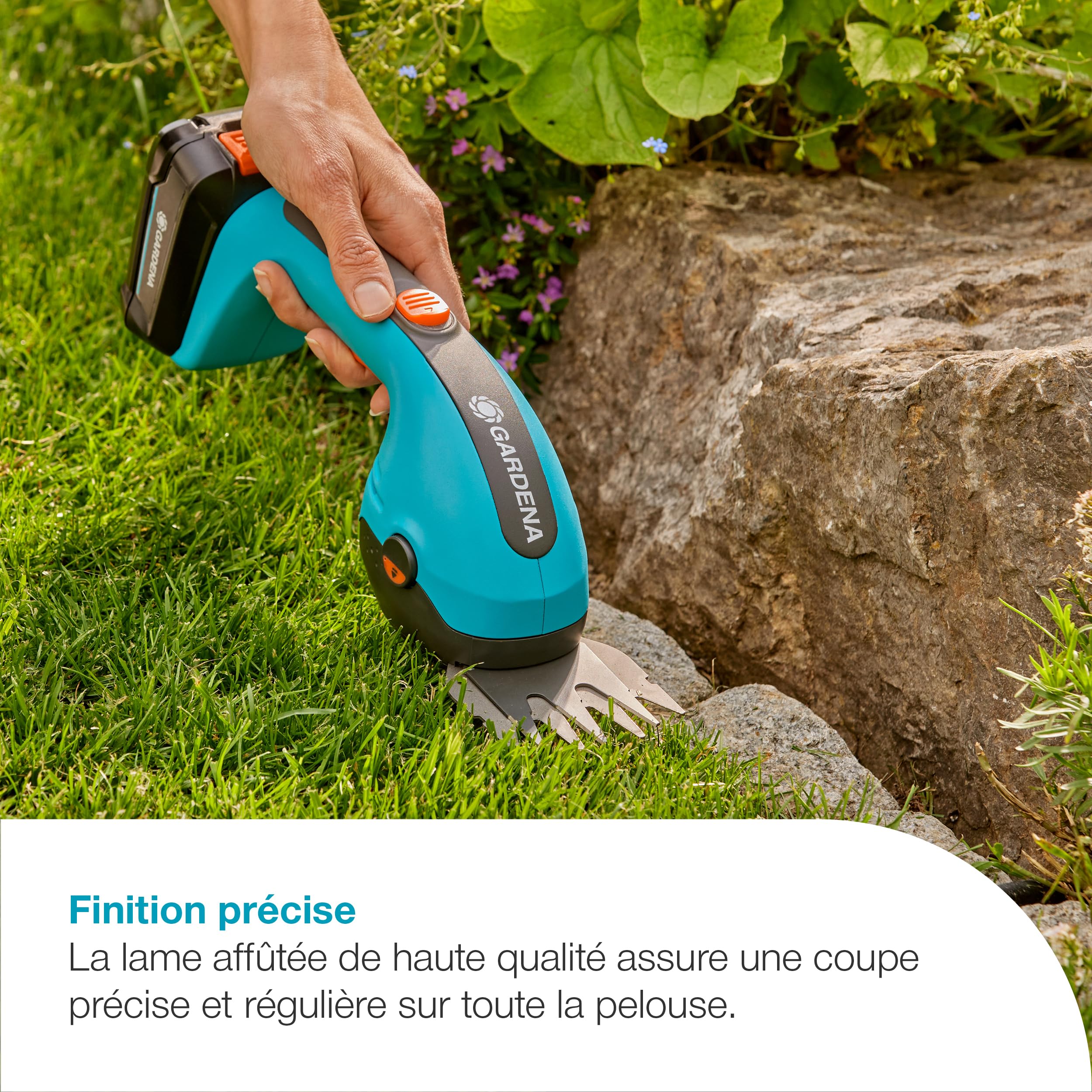 Gardena Kit Cisaille à Gazon + Lame Taille buissons PowerCut 18V / P4A sans Batterie: Lames tranchantes, Lames interchangeables, Légère, Stockage Vertical, sans Fil (14750-55)
