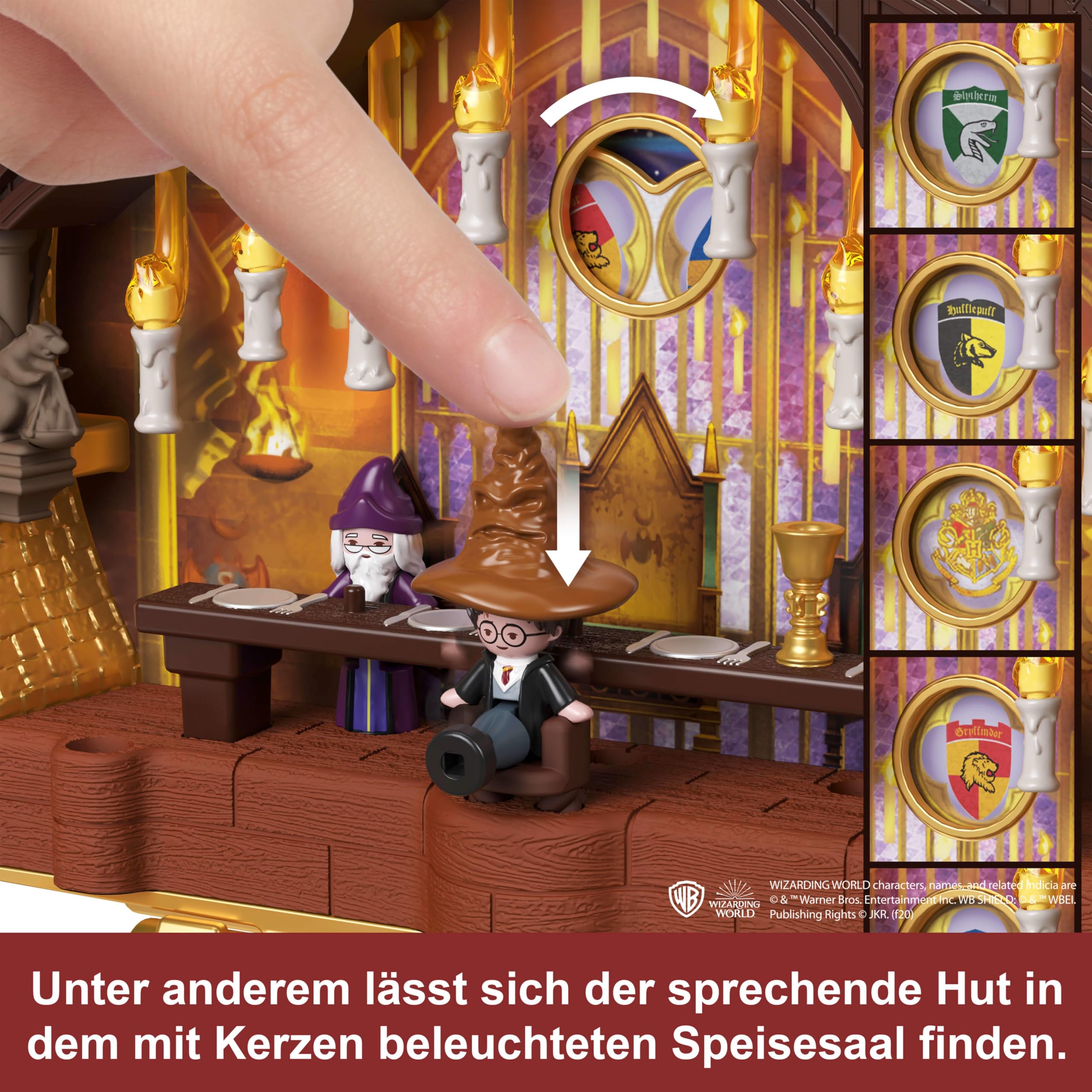 Polly Pocket Sammler-Spielset, Harry Potter-Schatulle mit 5 Puppen und 11 Zubehörteilen, HRD56