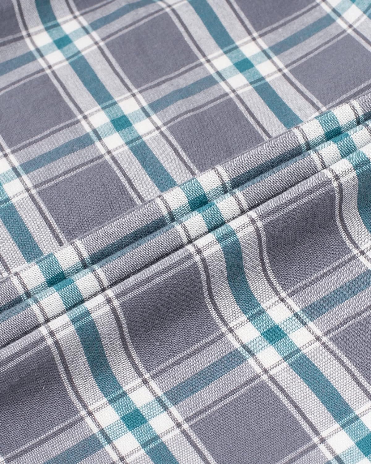 Alimens & Gentle Men's Plaid Button Down Shirts Cotton Long Sleeve Dress Shirts Regular Fit Gingham Shirts - Image 6