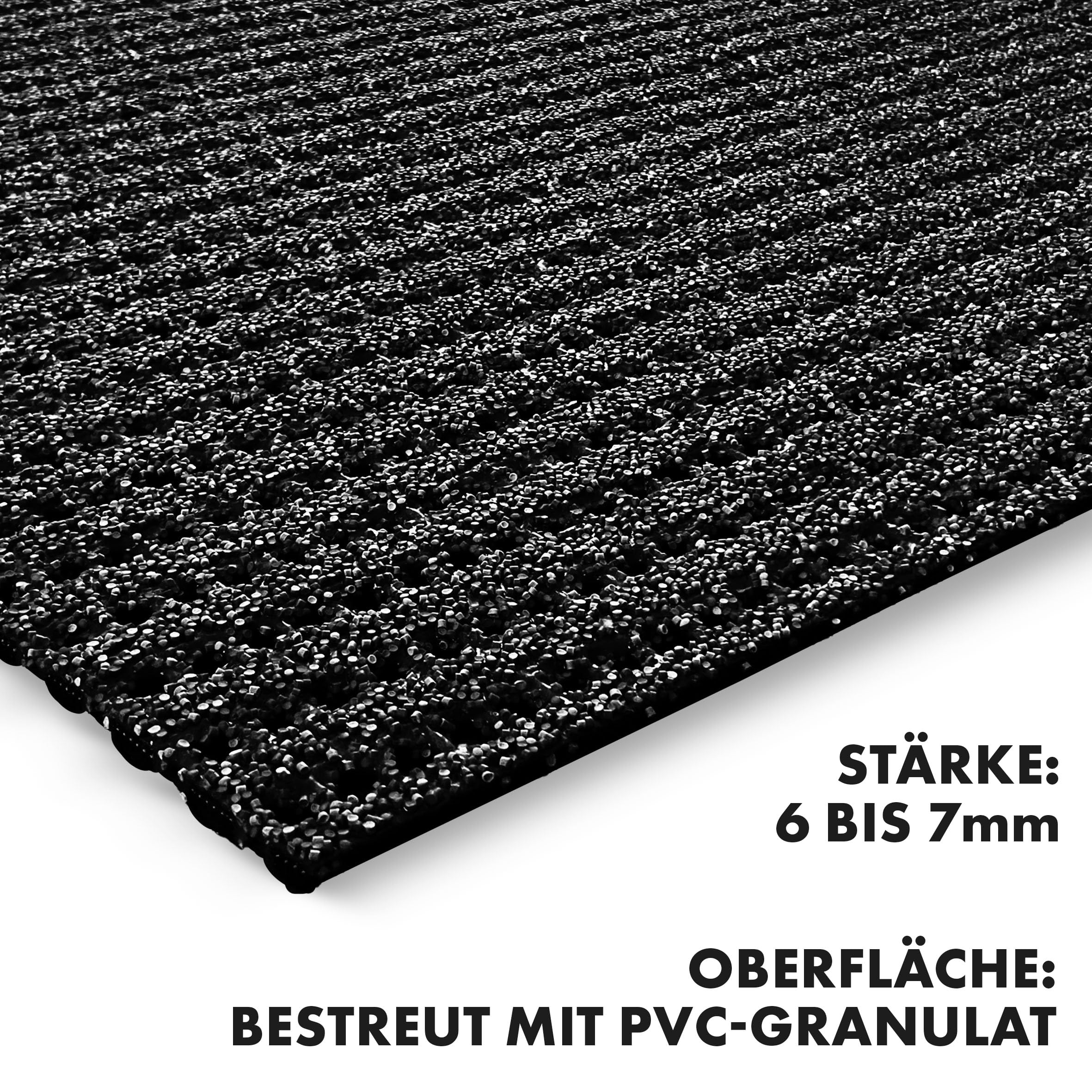 etm Sicherheitsmatte gegen Glätte - Outdoor Teppich mit Rutschfester Granulat Beschichtung - Antirutschmatte für Außenbereich - 120 cm Breite und viele Farben und Längen (1 m, anthrazit)