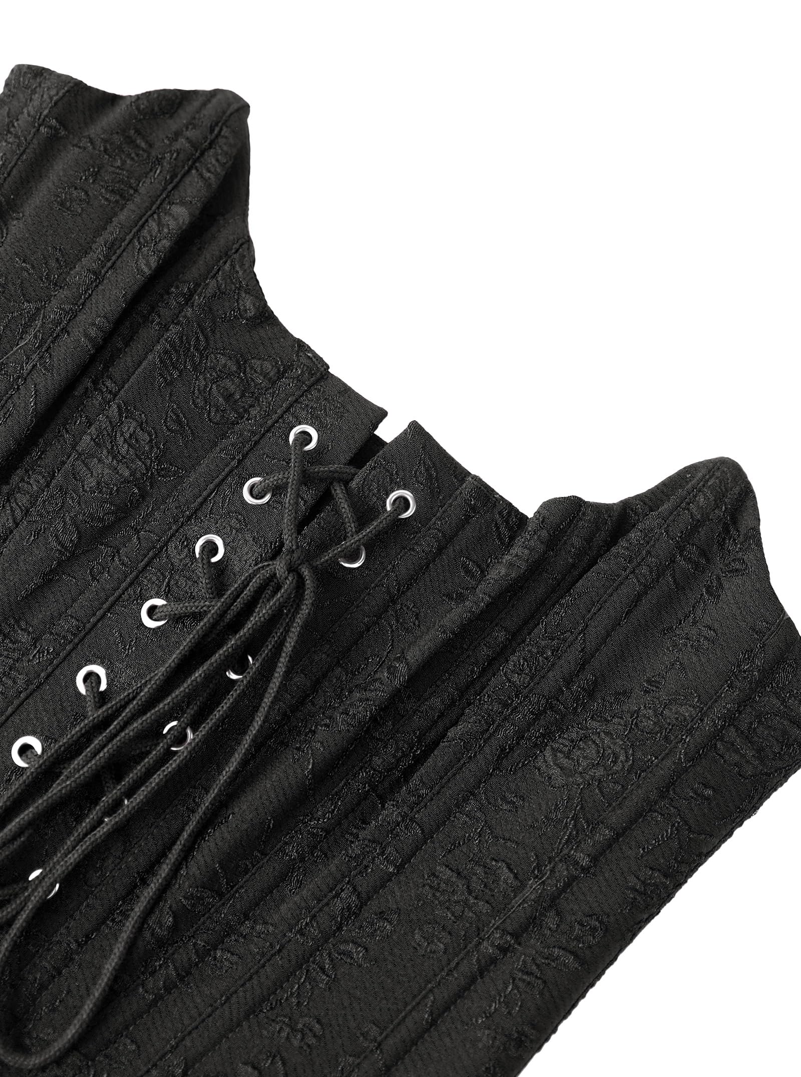 Corsetto da donna con lacci, corsetto overbust bustier costume di Halloween senza spalline sexy per uscire