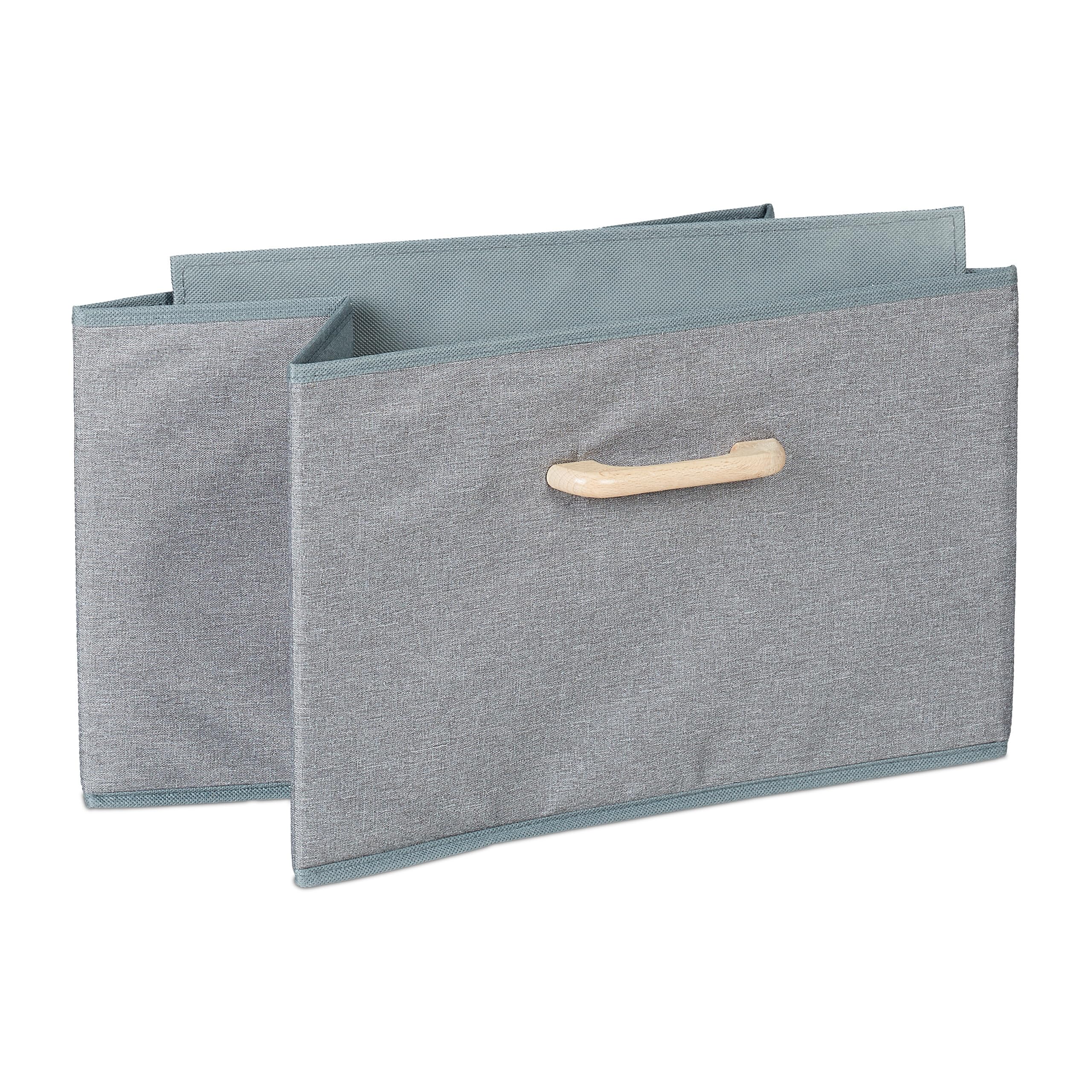 Relaxdays Scaffale Portabiancheria, Mobiletto da Bagno in bambù con 2 Sacchi Rimovibili, 76 x 43 x 27 cm, Marrone Grigio