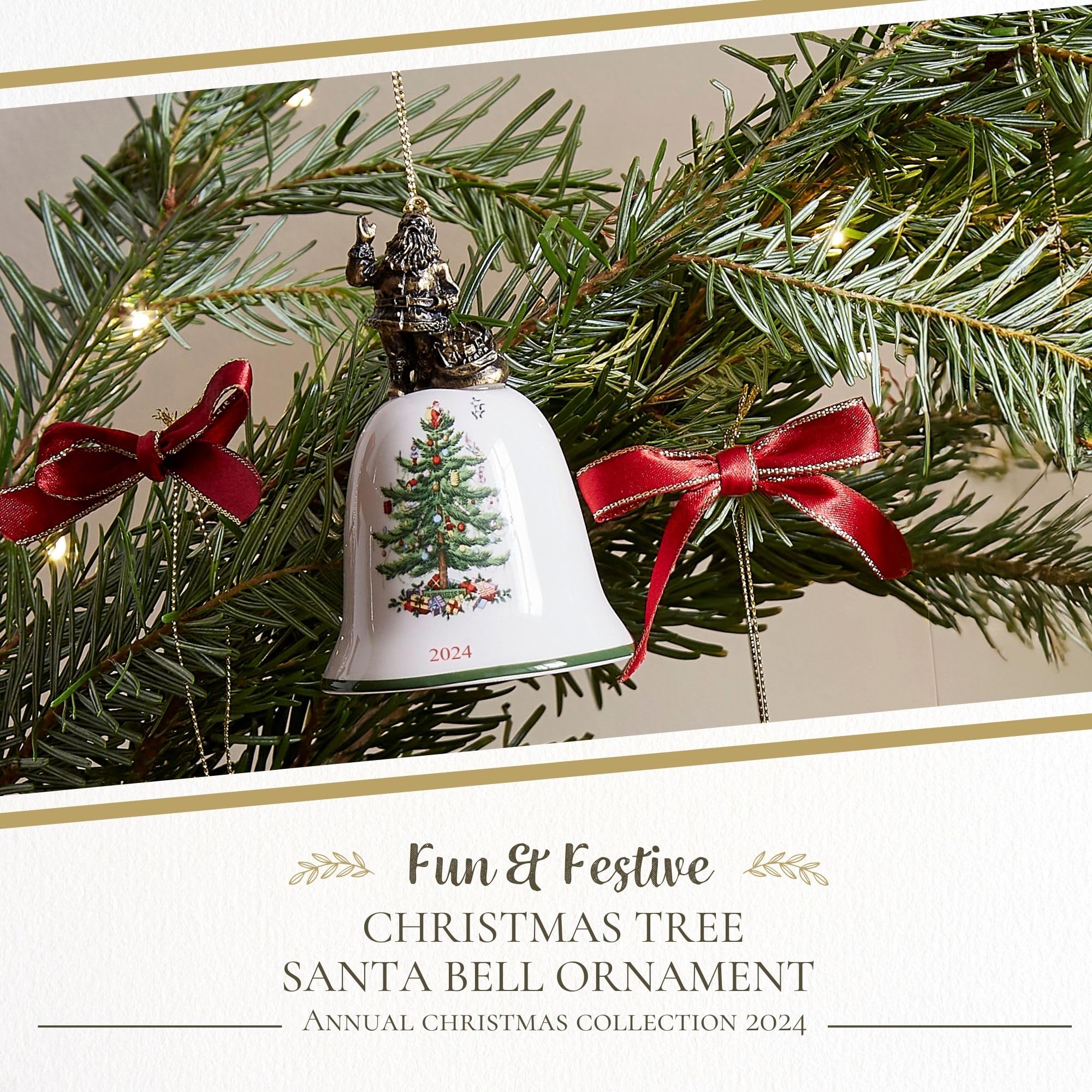 Amazon.co.jp: Spode クリスマスツリー 2024 ベルオーナメント