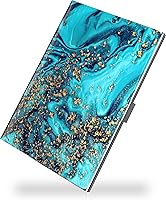 Vista 26 de Organizador delgado de metal para tarjetas de presentación, cartera profesional de bolsillo cuadrado de acero inoxidable para trabajadores