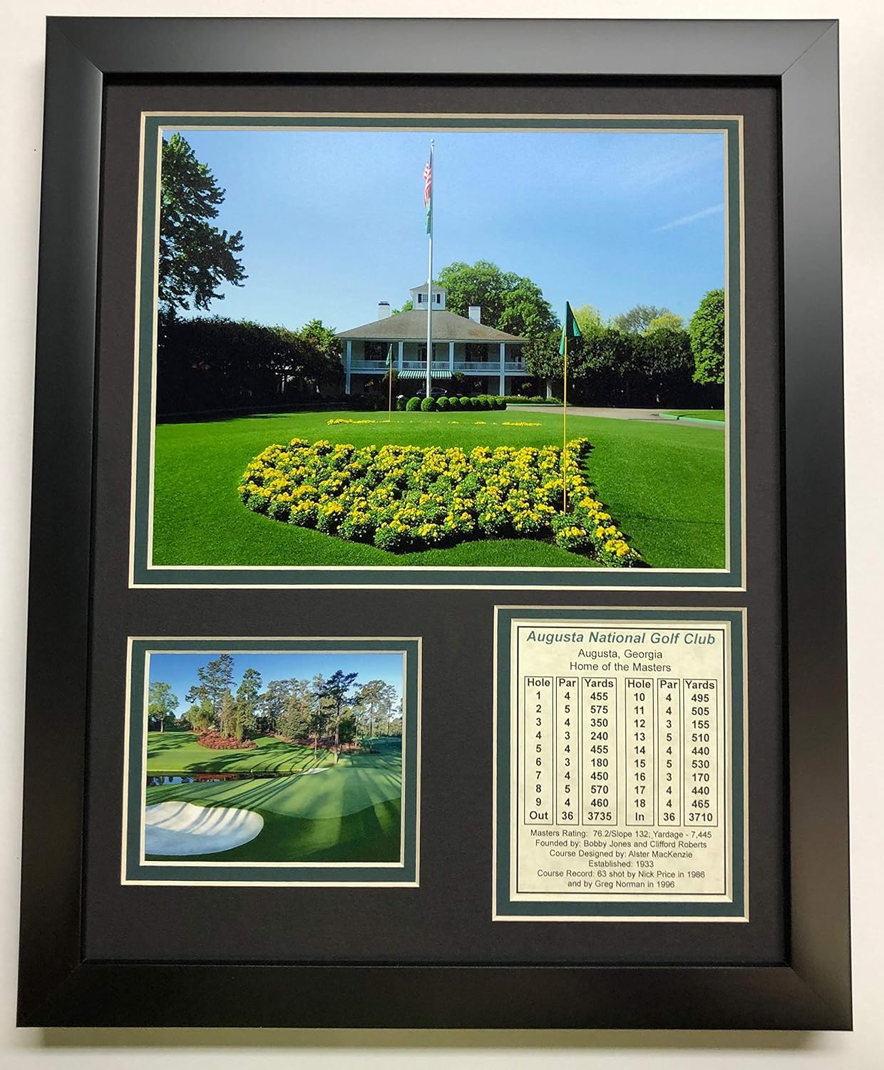 Legends Never Die Augusta National Golf Course Clubhouse Framed 12" x 15" Double Matted Photo