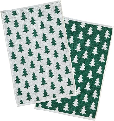 Vista 138 de SKL Home - Juego de toallas de mano Whistler a cuadros para invierno/Navidad, para baño, cocina, bar y regalo, 16 x 25 pulgadas, 2 unidades Whistler