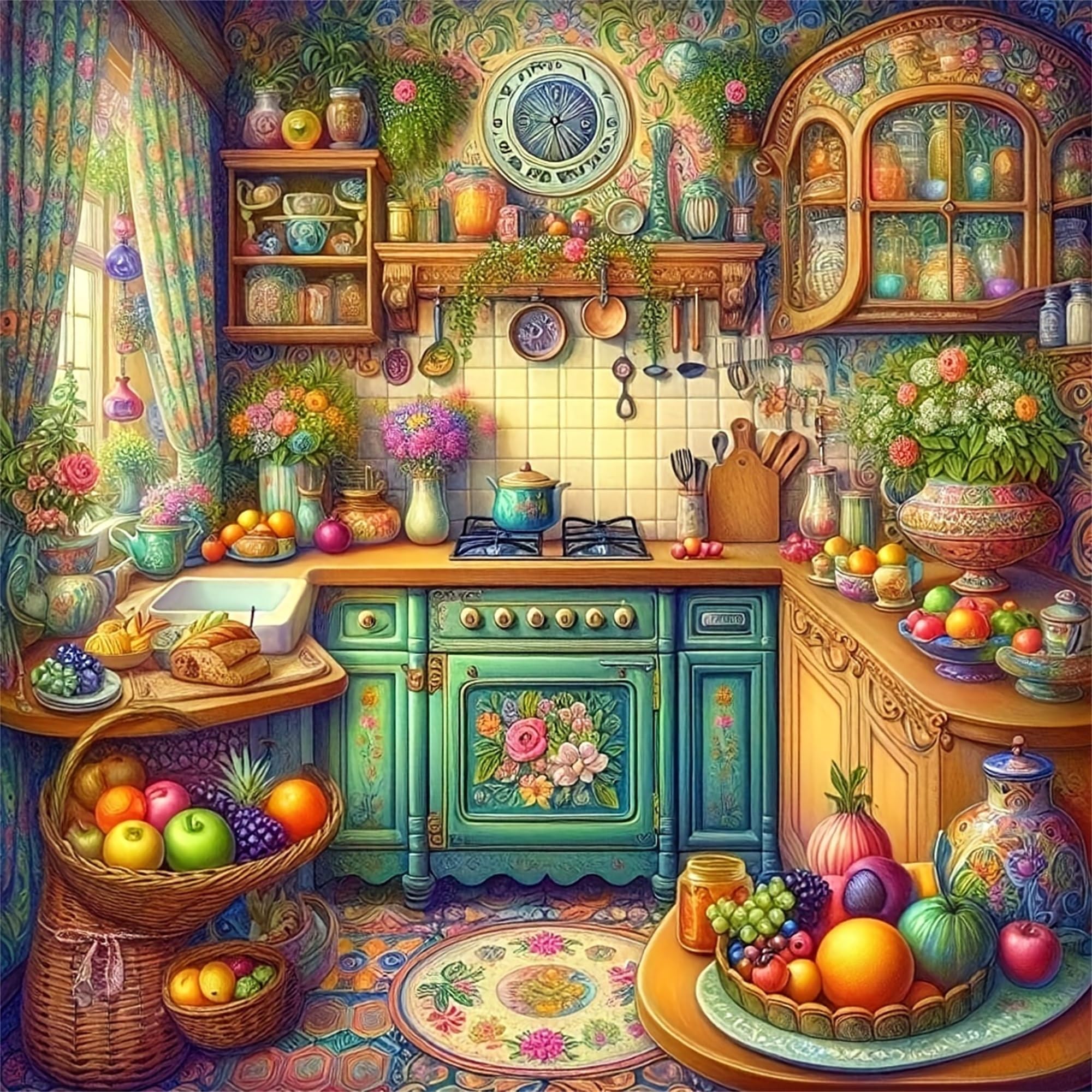 Qihensail 5D House Diamond Painting Kit for Adults,Diamond Art Kits for Beginner,Gem Art,Crystal Art Kits Full Round Drill for Home Wall Decor Gifts for Women, Men (House)