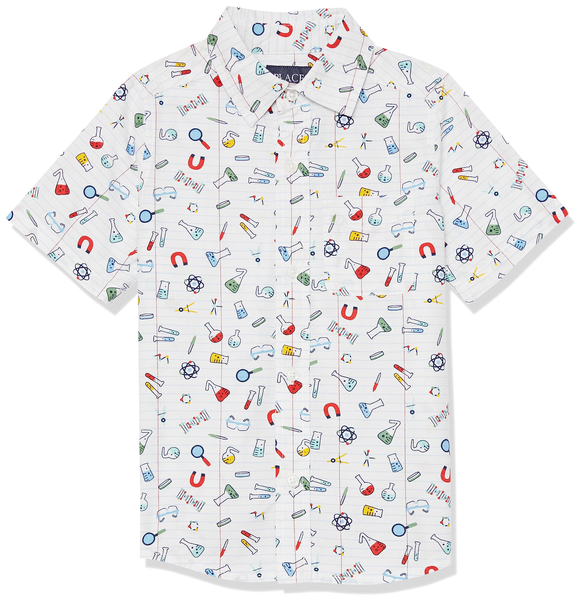 The Children's Place,Short Sleeve Button Down Shirt,Tidal,Small (5/6) — view 24