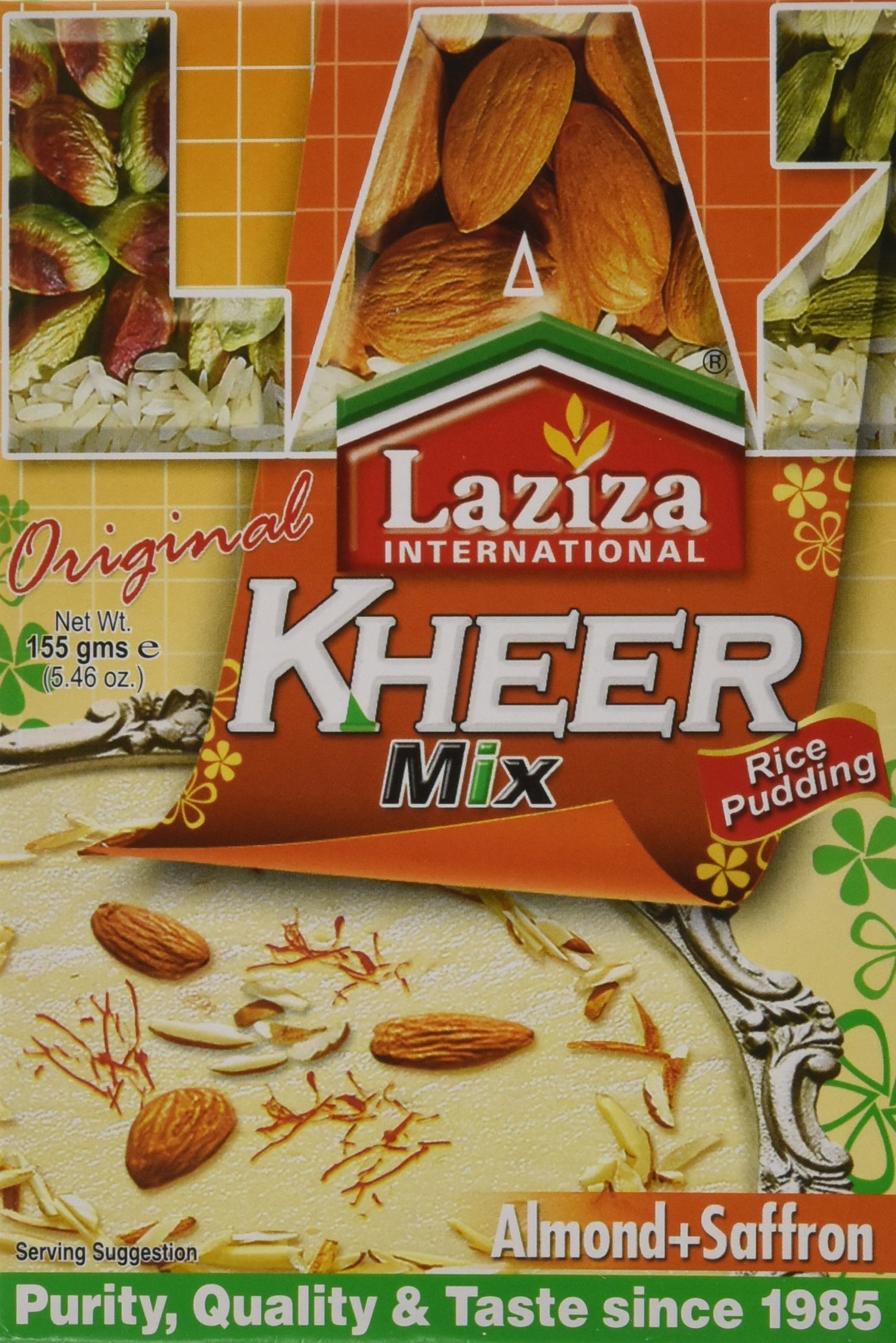 Laziza Kheer Mix Almond+saffron (rice Pudding), 155-Gram Boxes (Pack of 6)