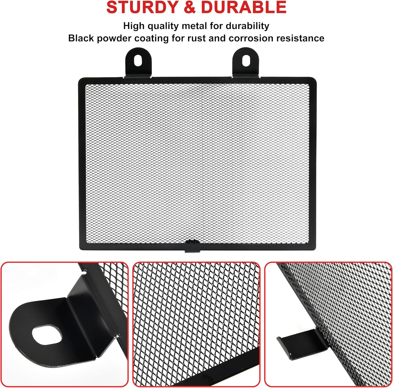 Radiator Grille Guard Protection Cover for Harley Nightster RH975, Black Radiator Protector Cover Tank Protection Mesh for Harley Nightster RH975 2022-2024