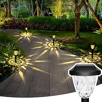GIGALUMI Solar Lights Outdoor Garden, 12 Pack LED Garden Lights Solar