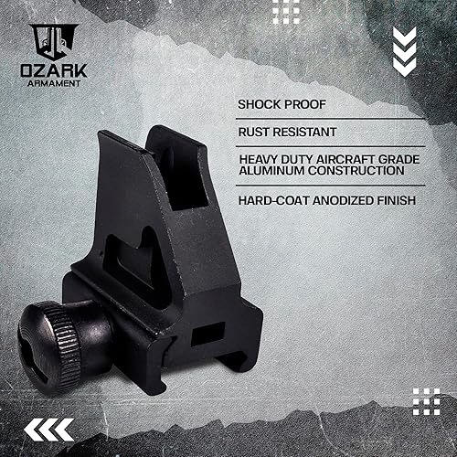 Vista 12 de A2 Front Sight - Fixed Iron Sights - All Metal Rifle Sights - Gun Sights Designed to Mount on Picatinny Iron Sight Rail