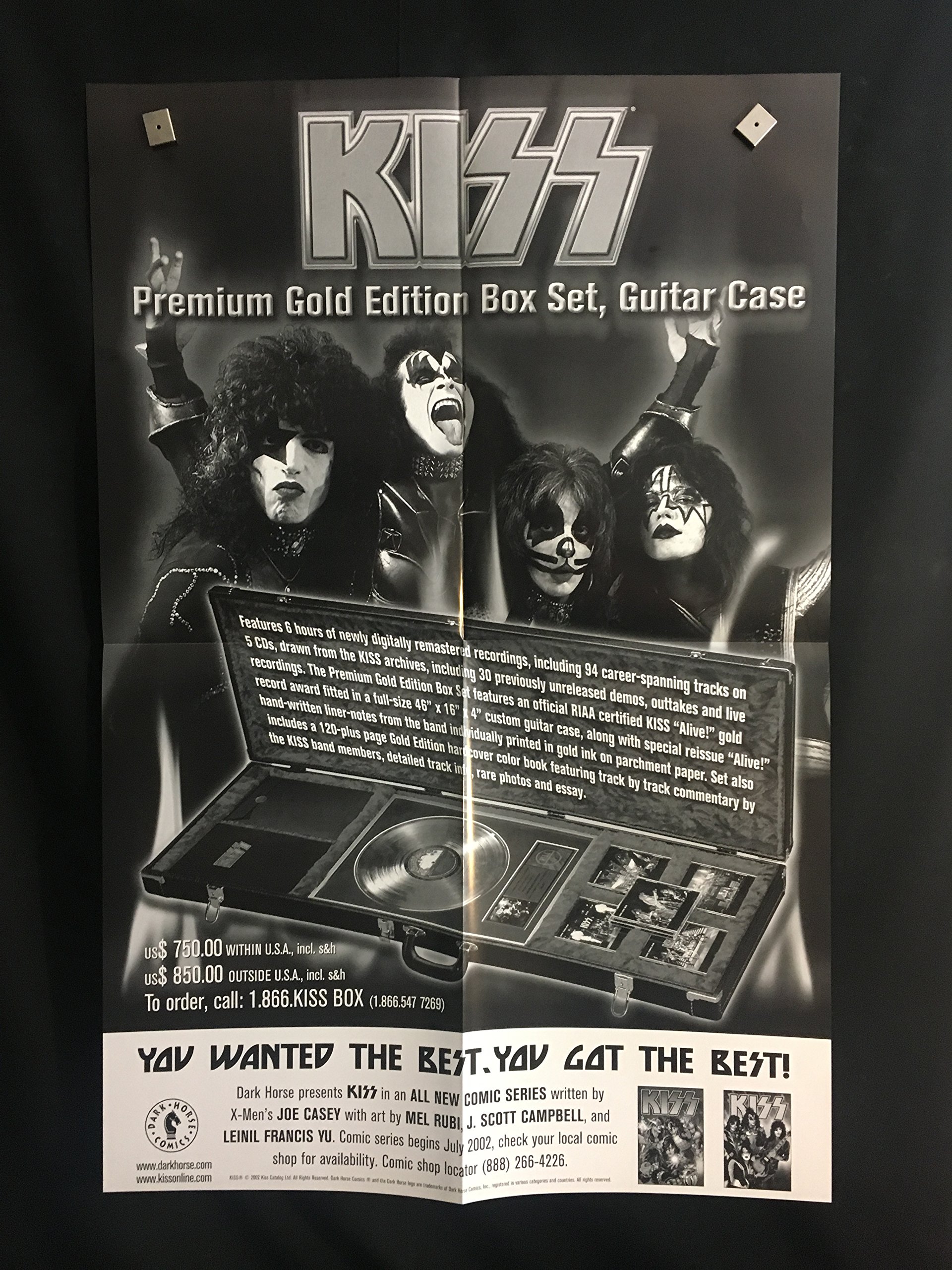 KISS Original 2002 Comic Book Poster (2 Sided) RARE, art by J