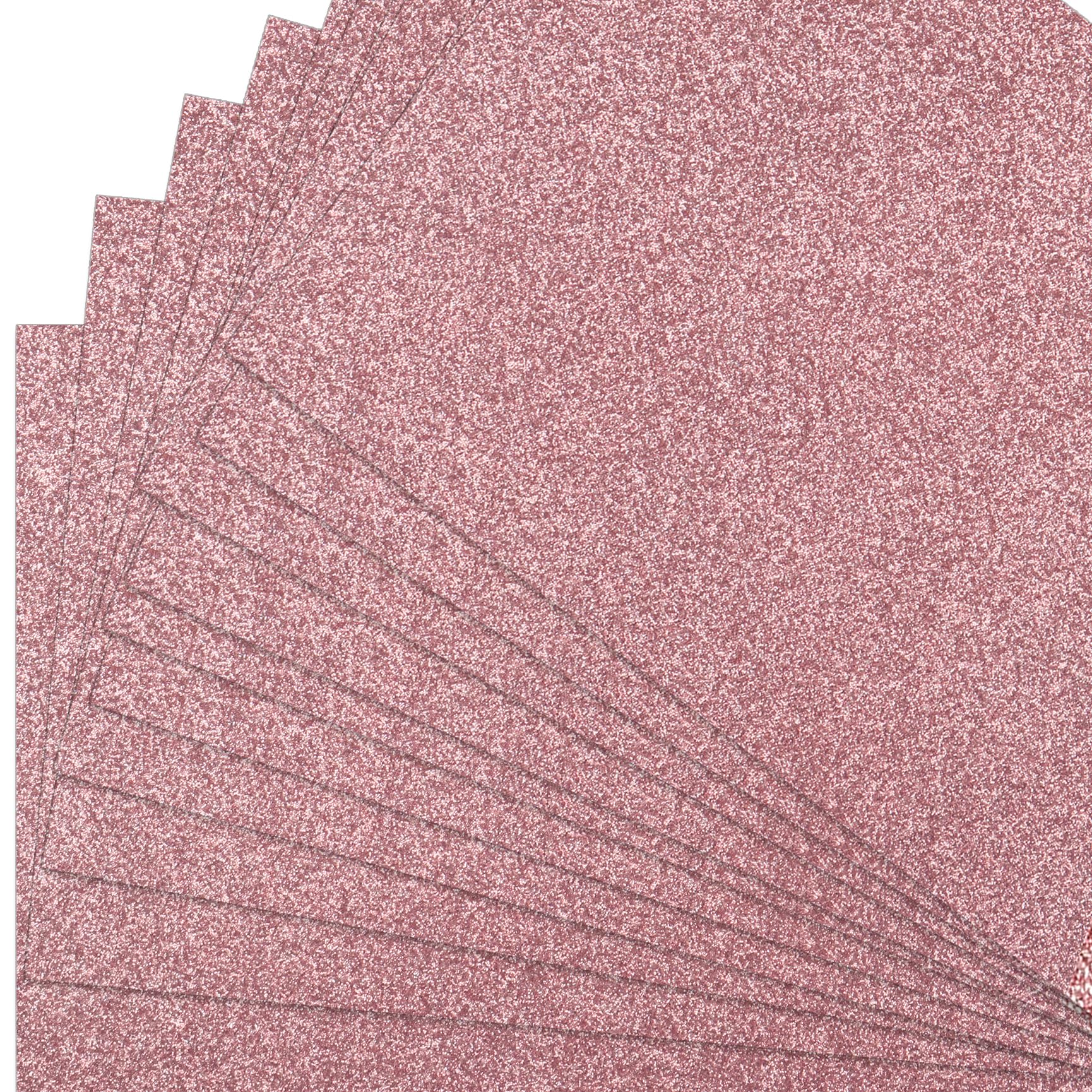 15 Sheets A4 Pink Glitter Cardstock, 300gsm Non Shed Glitter Craft Paper for Scrapbook DIY Art Project Greeting Cards Party Decoration — image 1