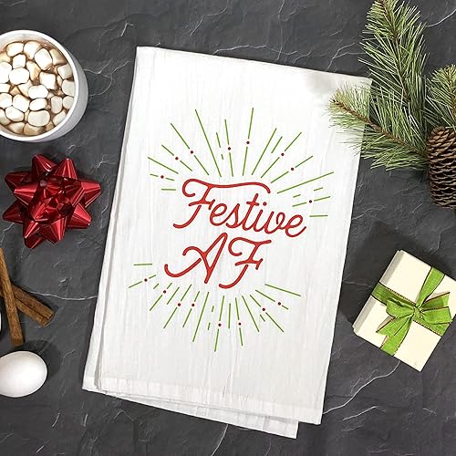 Miniatura 3 de Festive AF - Toalla de mano de cocina navideña