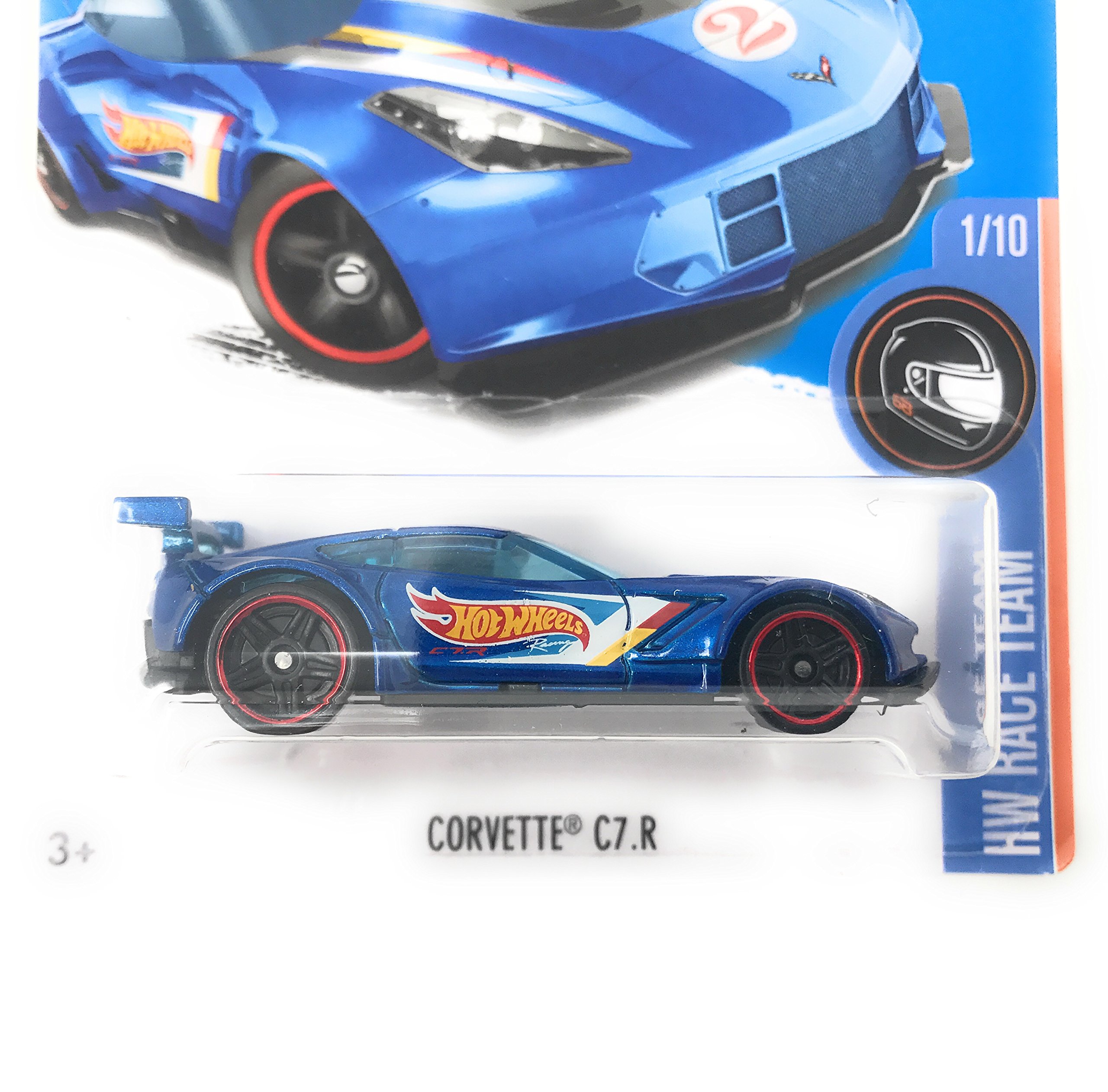 Hot Wheels 2016 HW Race Team Corvette C7.R 1/250, Blue : Amazon.sg