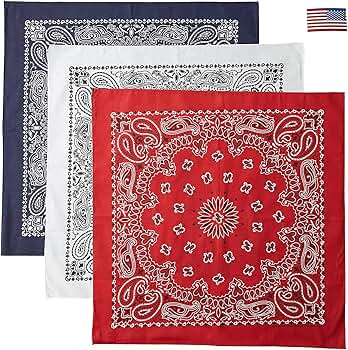 Amazon | [L.A.BOY] バンダナ、フランス、トリコロール3枚セット