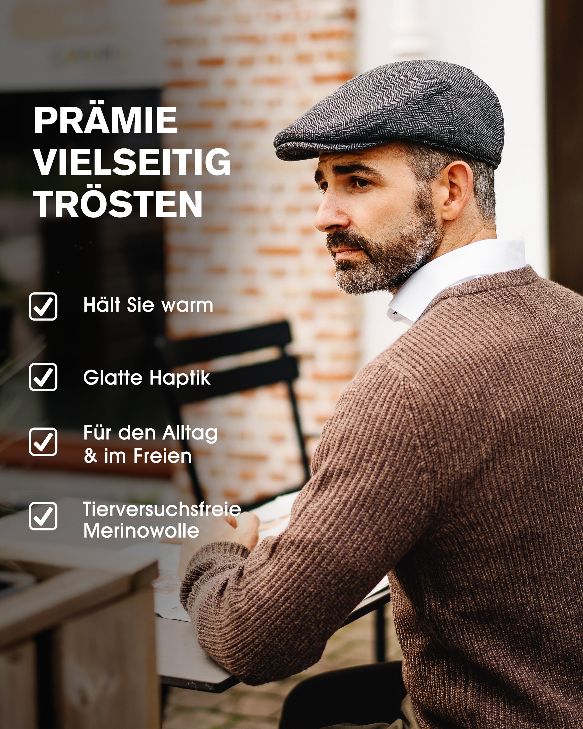 TOP-EX L/XL/XXL/XXXL męska czapka z mieszaną wełną, płaska czapka Newsboy, czapka z daszkiem, czapka beret, styl vintage, czapka Barrett Ivy Gatsby Cap Tweed Beret Peaked Caps