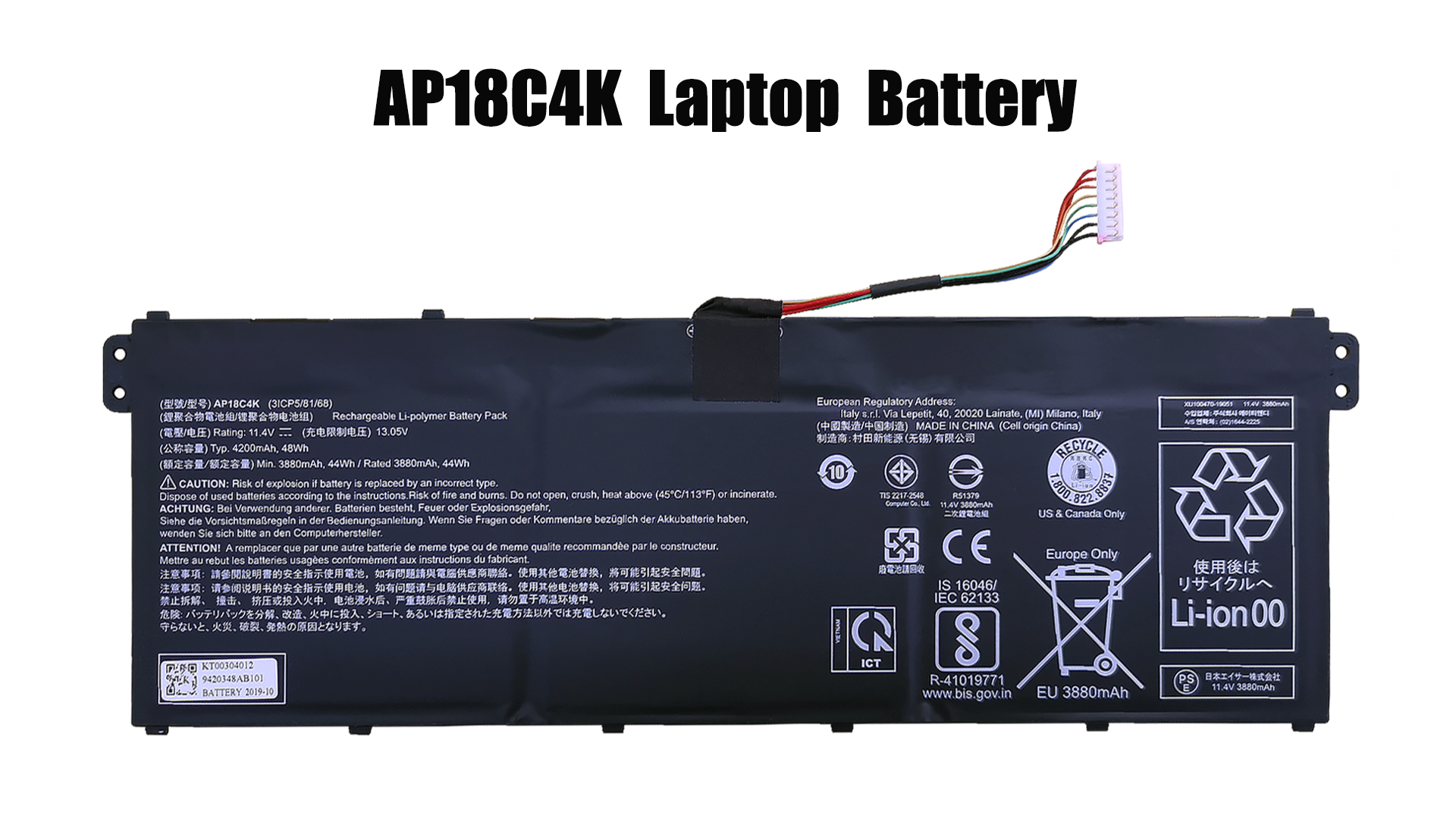 Amazon.com: Vmaxxfanee AP18C4K Battery Replacement for Acer Aspire