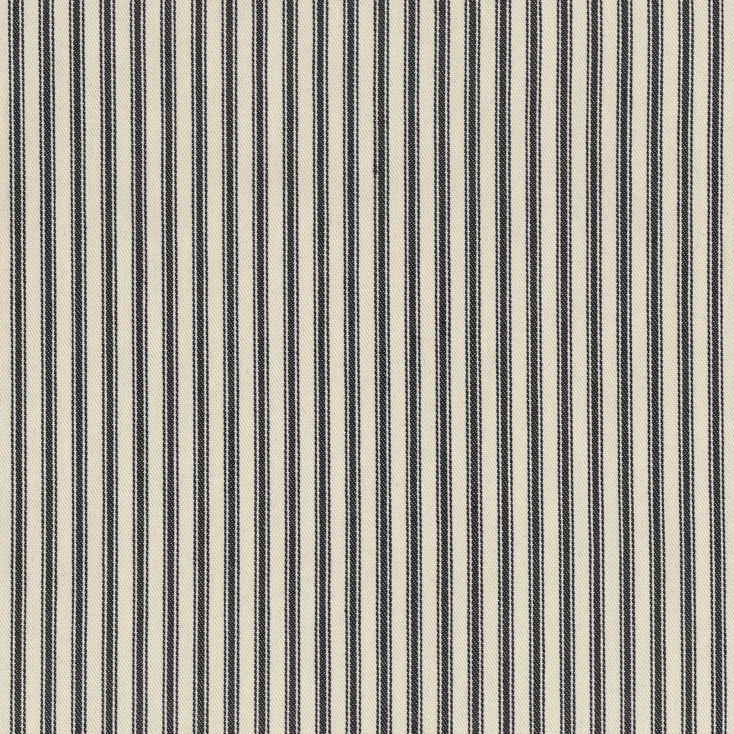 Waverly Timeless Ticking Cotton Duck Black, Fabric by the Yard