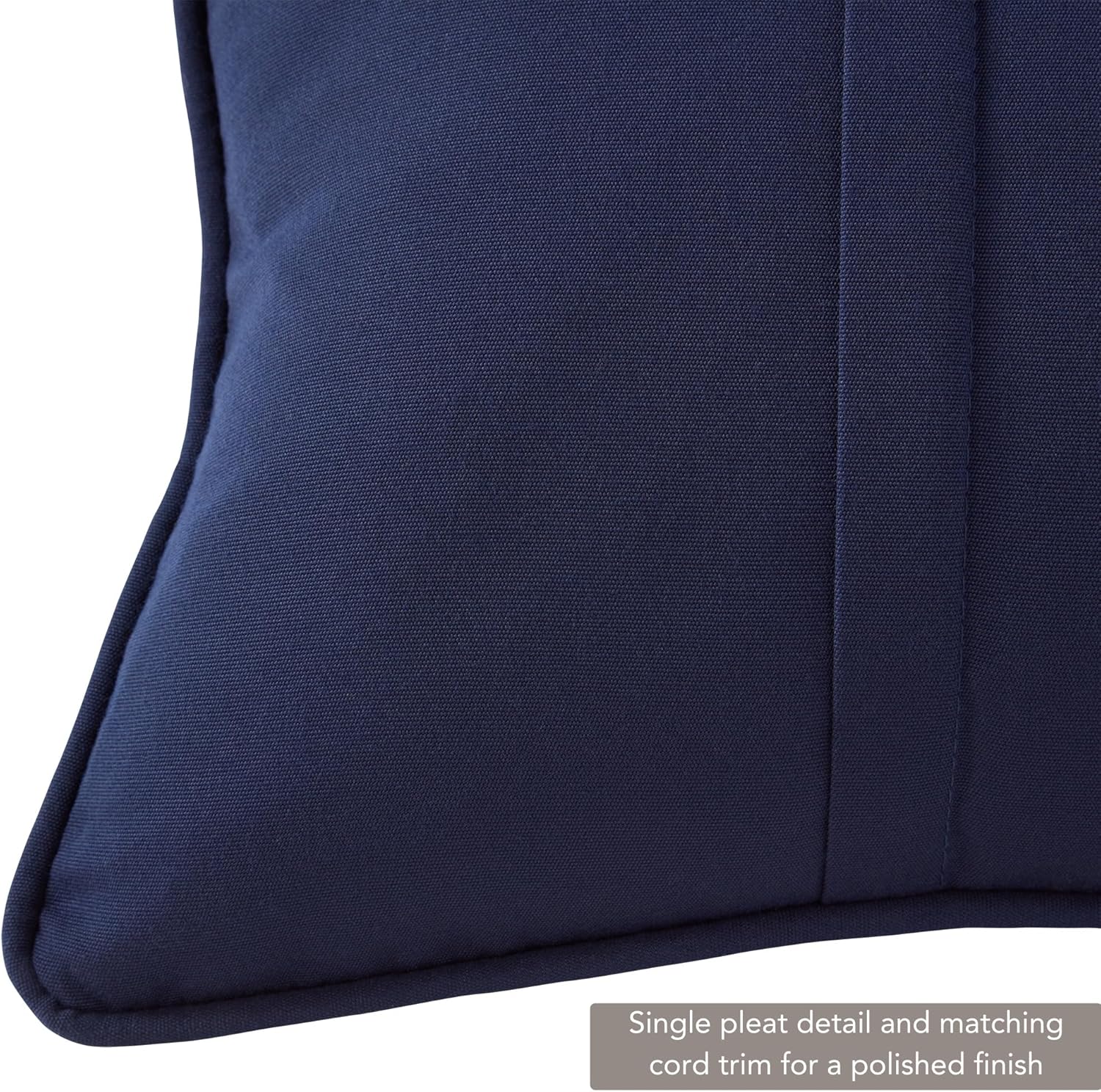 Sunbrella 21'' x 14'' Rectangle Outdoor Throw Pillow with Removable Cover (Set of 2), Canvas Navy