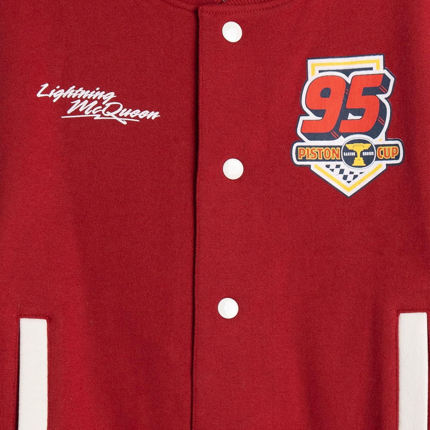 Disney Cars Fleece Varsity Bomber Jacket and Jogger Pants Outfit Set Toddler to Big Kid Sizes (2T - 10-12) - Image 5